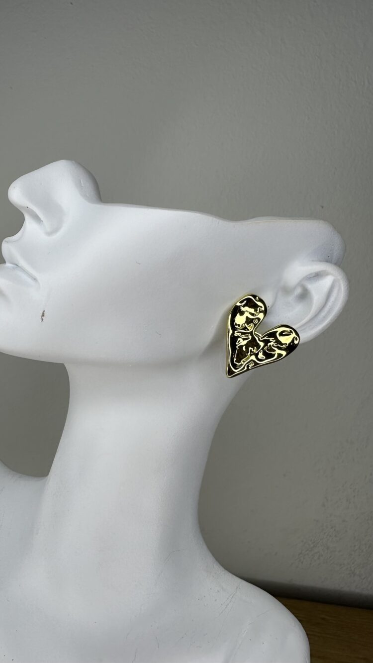 Σκουλαρίκια καρδιά ατσάλι (8101)