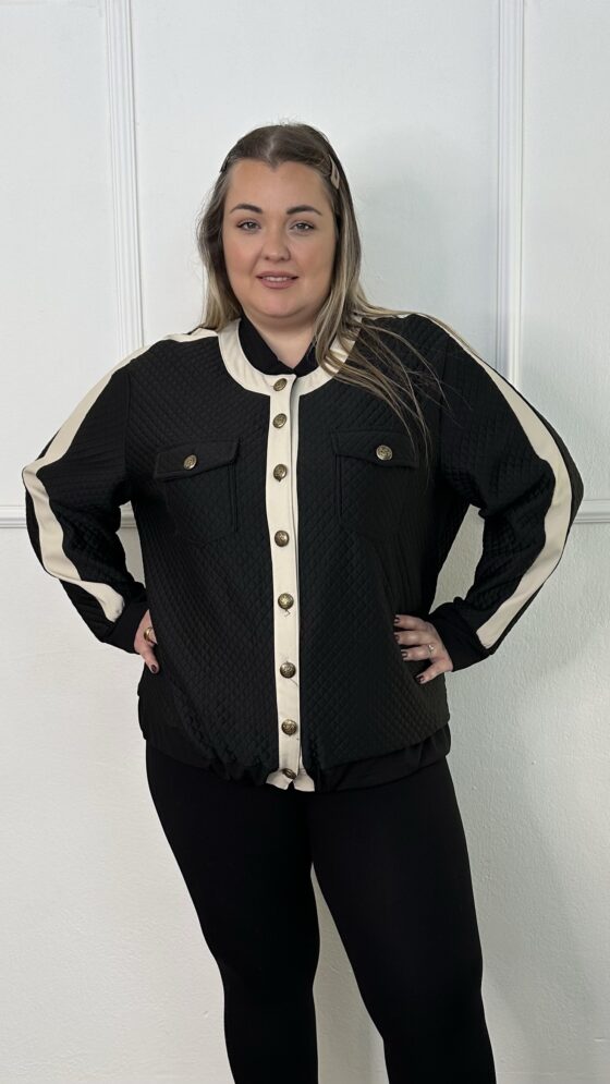 Bomber Jacket καπιτονέ με λεπτομέρειες Δερματίνης (1610252) - Εικόνα 4
