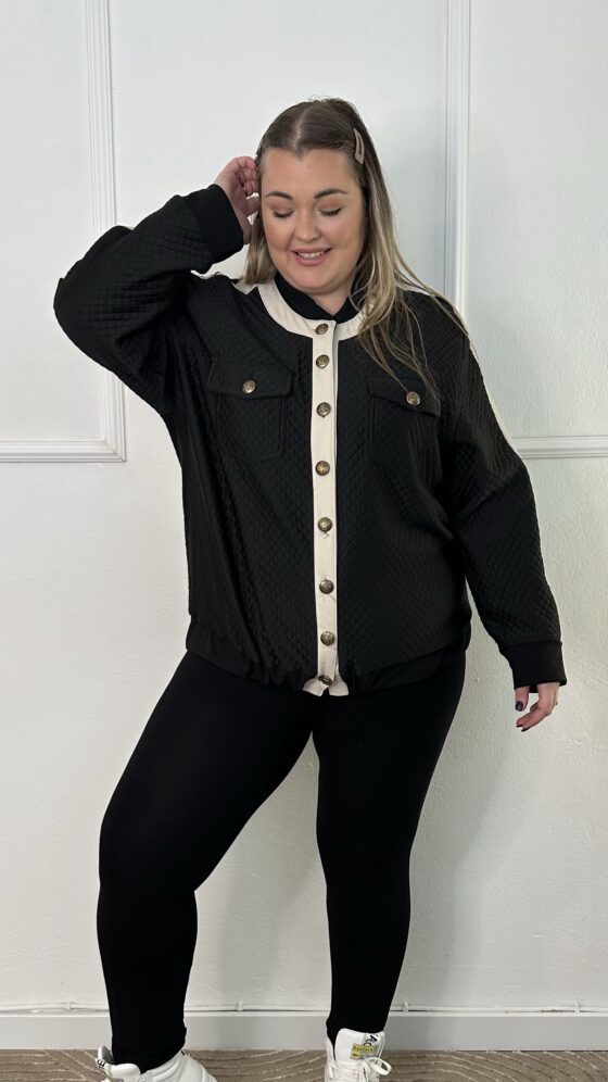 Bomber Jacket καπιτονέ με λεπτομέρειες Δερματίνης (1610252) - Εικόνα 2