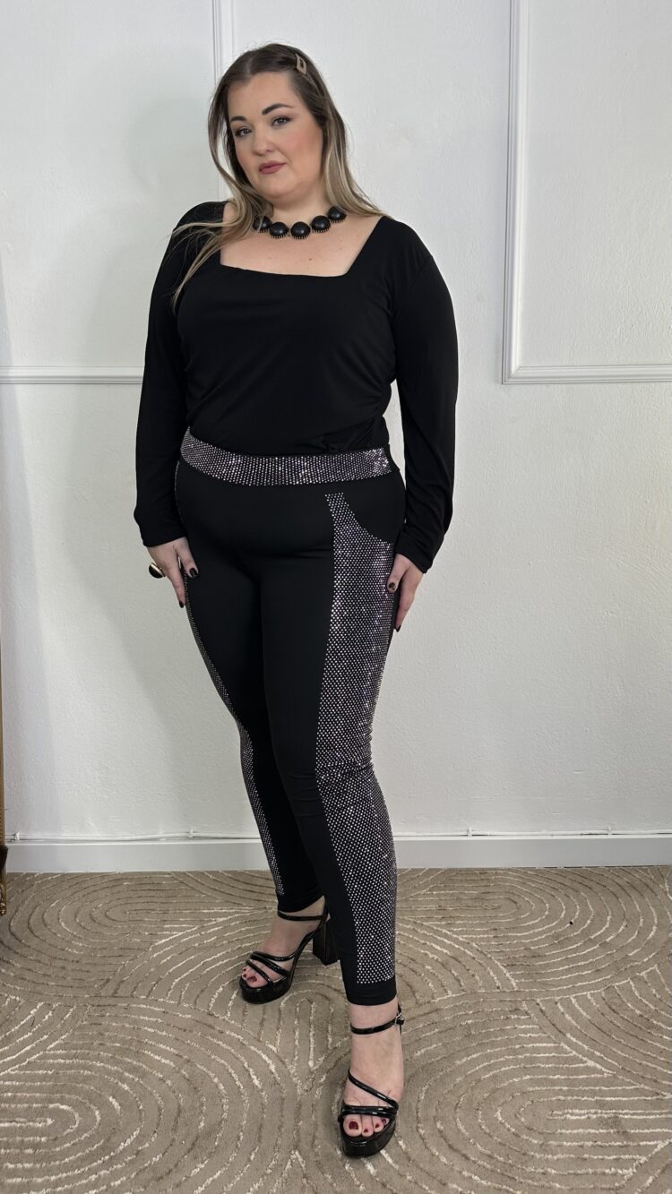 Κολάν ανορθωτικό με ασημί στρας ( 2210251)