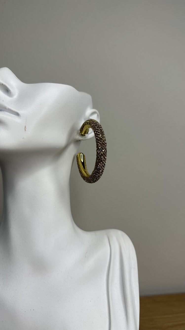 Σκουλαρίκια με στρας κρίκος και τετράγωνα (1111251)