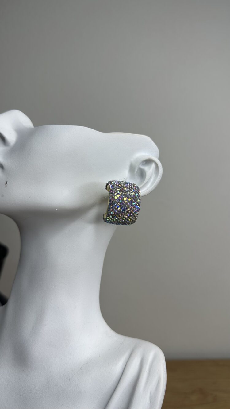 Σκουλαρίκια μικροί κρίκοι με στρας (1111253)