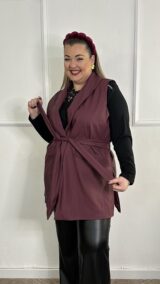 Καζάκα Δερματίνης με ζώνη (312253)