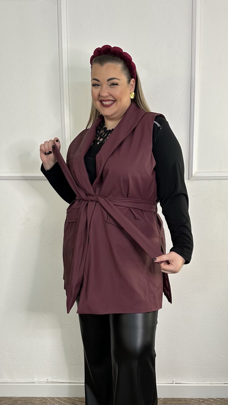 Καζάκα Δερματίνης με ζώνη (312253)