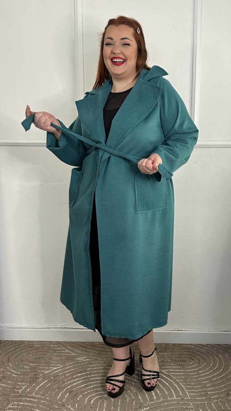 Ημιπαλτο κοτλε με ζώνη και τσέπες (2668.64811)