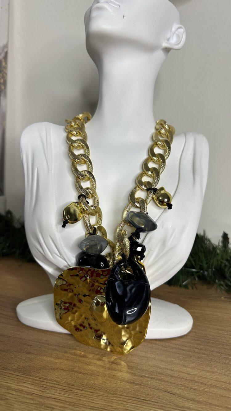 Κολιέ με αλυσίδα και μεγάλες πέτρες (3012258)