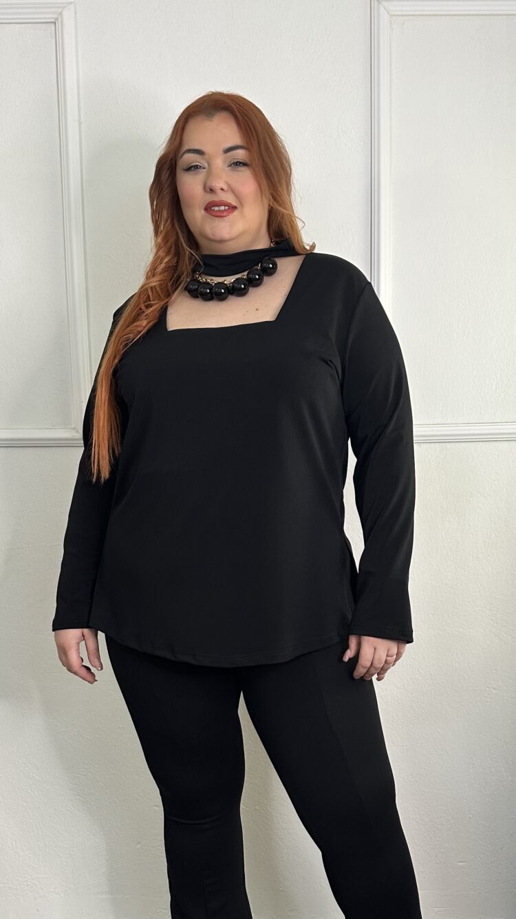 Μπλούζα ελαστική με Choker ( 39554)