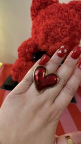 Δαχτυλίδι από Ατσάλι Με Μεγάλη Καρδια(2901262)