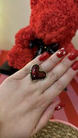 Δαχτυλίδι Από Ατσάλι Με Μεσαια Καρδιά (2901263)