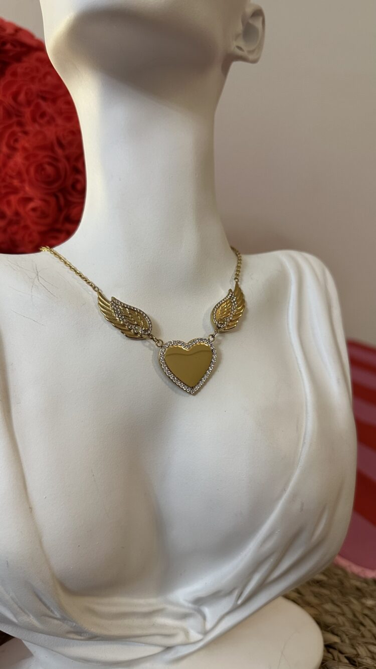 Κολιέ Από Ατσάλι Καρδιά Με Φτερά (2901264)